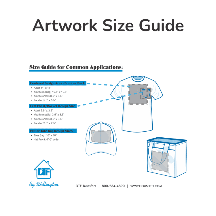 DTF Artwork Size Guide