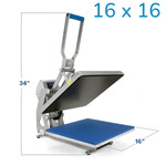 Auto Clam Heat Press 16 x 16 - Dimensions Front