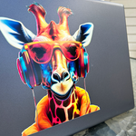 UV DTF Sticker on a laptop